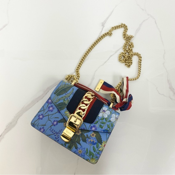 Gucci Mini Sylvie-Blue - Picture 2 of 7